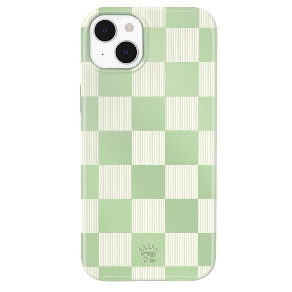 Pistachio Vibe Checkered MagSafe iPhone 15 Case - Velvet Caviar - Picture 1 of 7